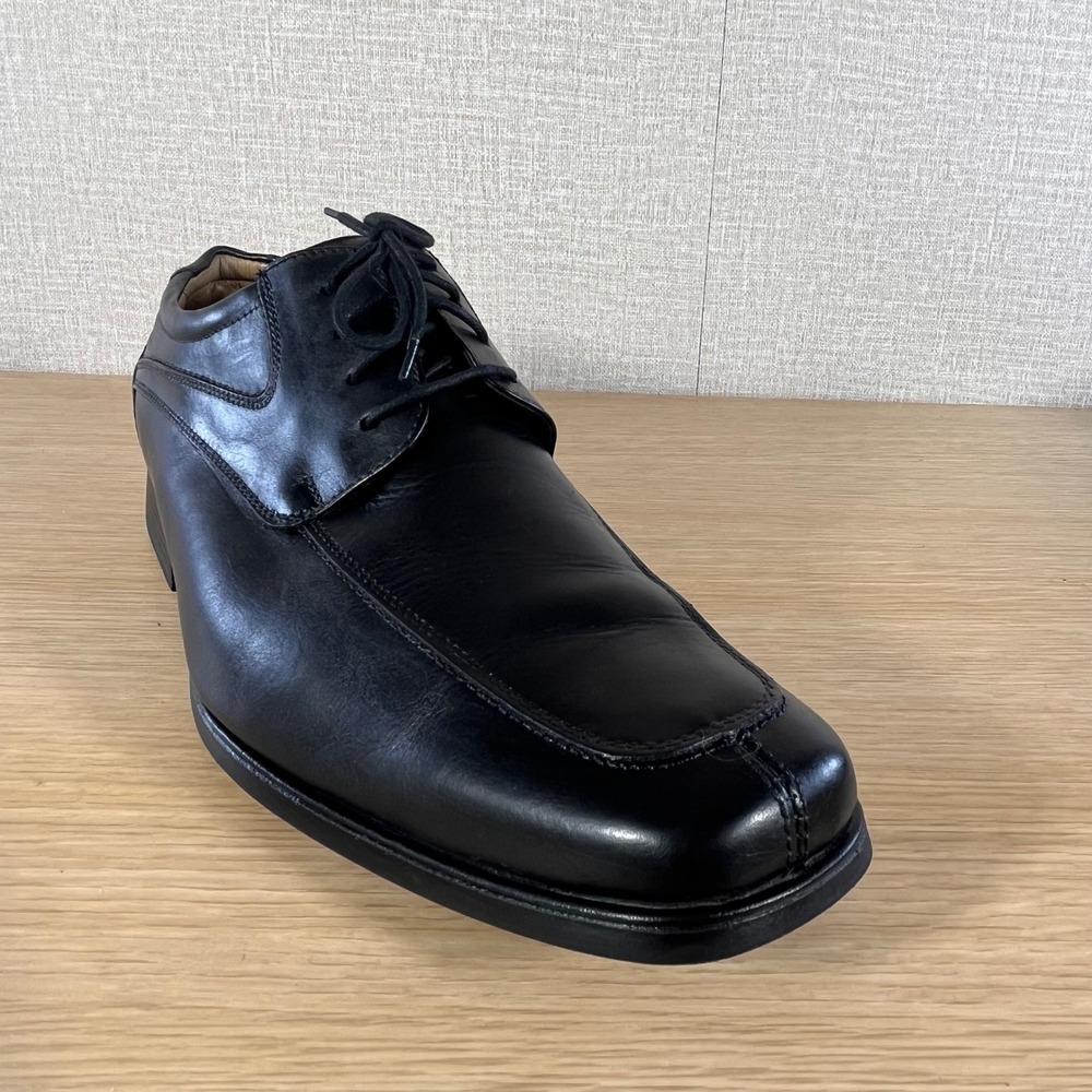 Belvedere Studio Roma Mens 12D Black Leather Bicycle Toe Dress Shoes
